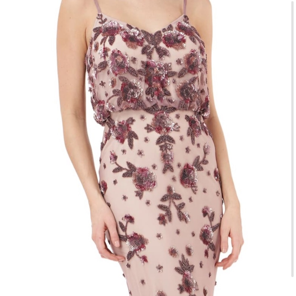 NWT JS Collections Beaded Blouson Gown